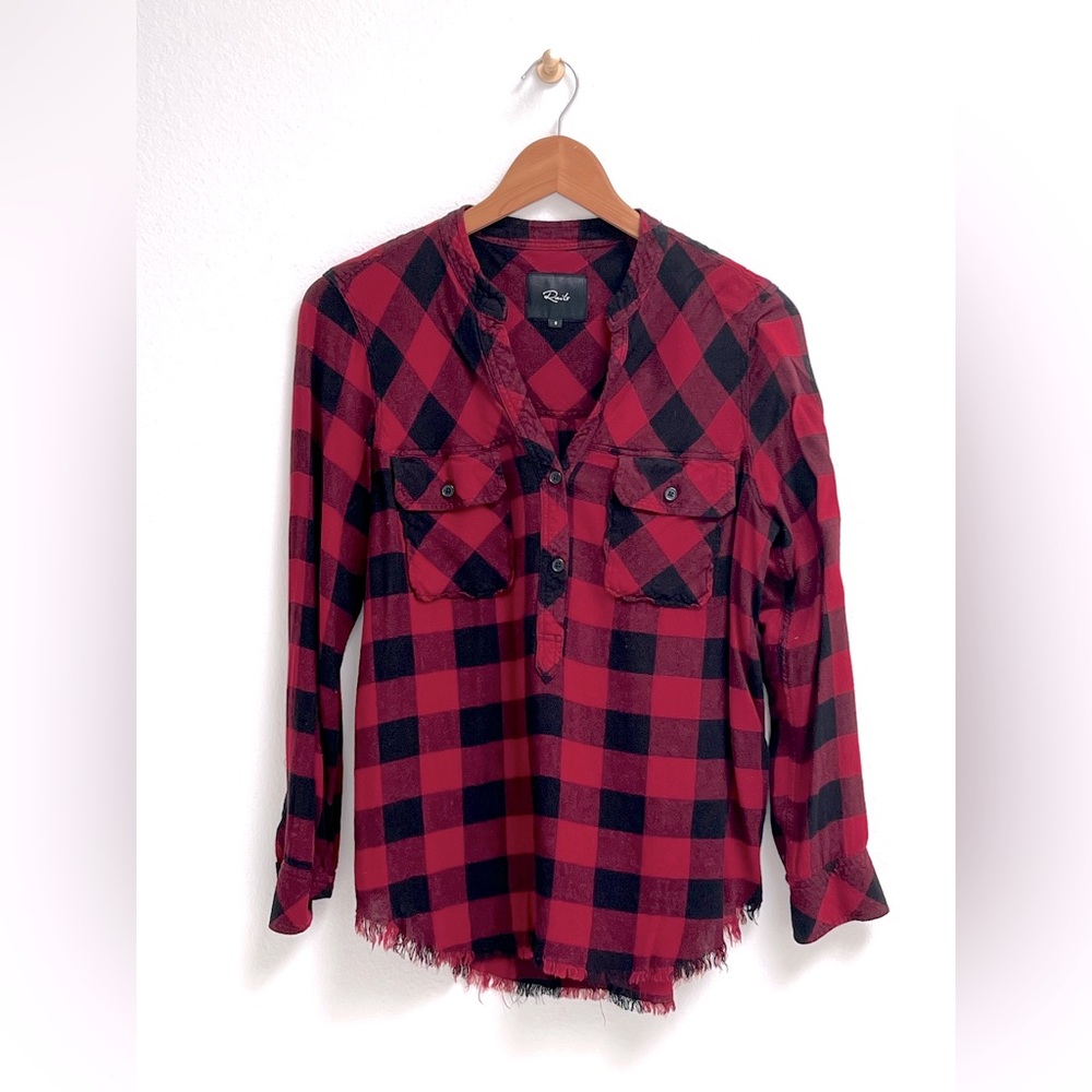 Rails Buffalo Check Pullover Shirt, Size Small - image 1